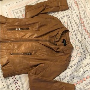 Brown leather jacket